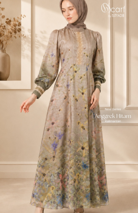 Dress Anggrek Hitam Kalimantan 