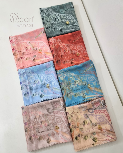 KERUDUNG GISCARF BY TUTY ADIB MOTIF GONJONG LIMO