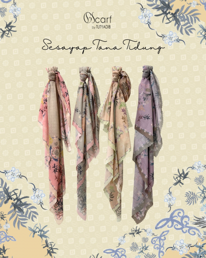 Kerudung Giscarf Motif Sesayap Tana Tidung