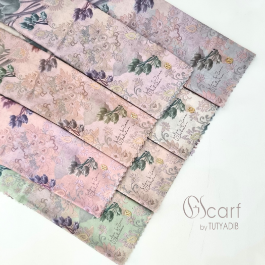 Kerudung Giscarf Motif Sulam Suzani
