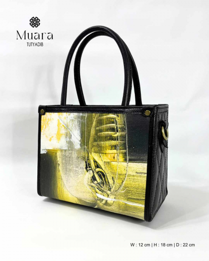 MUARA BAG - PAINTING ABSTARCT SERIES - BLACK