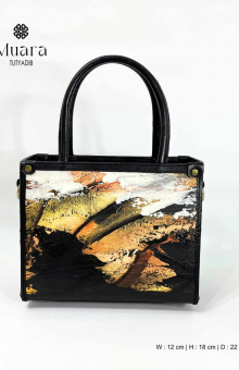 MUARA BAG - PAINTING ABSTRACT SERIES - BLACK