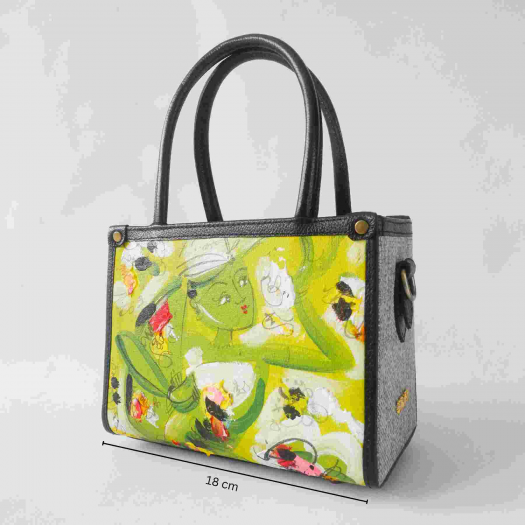 MUARA BAG - PAINTING NATURE SERIES - GREEN - IVORY