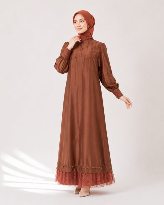 NYRA DRESS - TERRACOTA