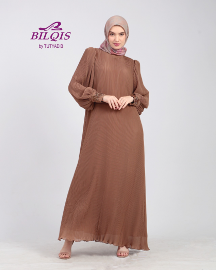 Plisket Lidi Coklat by Tuty Adib